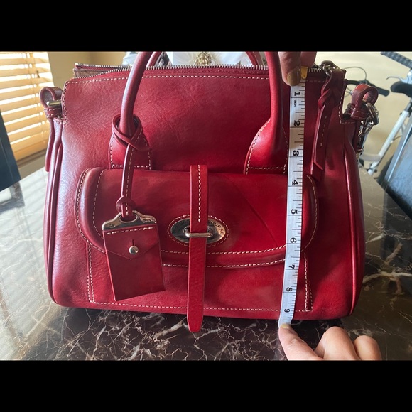 SOLD - Red leather Dooney & Bourke handbag - Picture 10 of 12